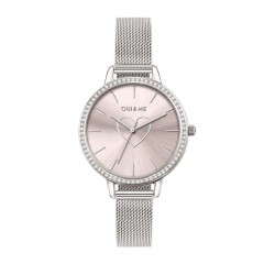 AMOURETTE 34MM 3H GREY DIAL MESH SS